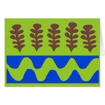Forest and River Abstract Greeting Card