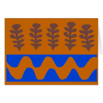 Forest and River Abstract Red Cards