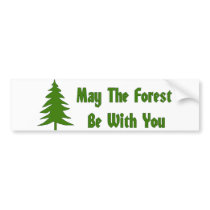 Forest Blessing bumper stickers by orsobear Forest Blessing bumper stickers