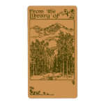 Forest  bookplate personalized shipping labels