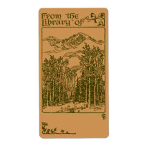 Forest  bookplate personalized shipping labels