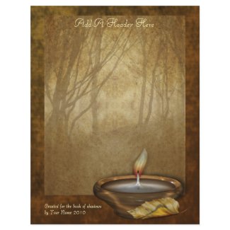 Forest Candle Writing Paper letterhead