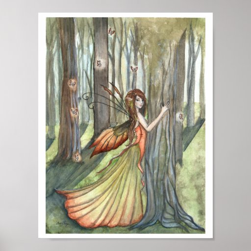Forest Enchantment Fairy Poster Print | Zazzle