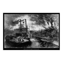 Forest Fire on the Banks of the Red River, 1878 posters