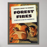 Forest Fires ~ Vintage WW2 Poster