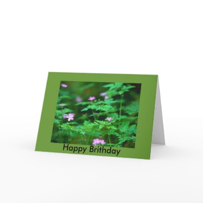 Forest Flowers, Happy Brithday Card by DutchessMarie