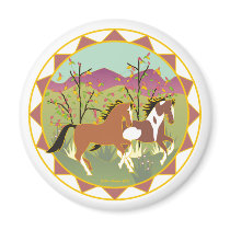Forest Frolic Equestrian Magnet