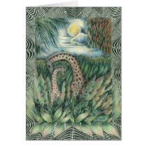 "Forest Giraffes" Card cards