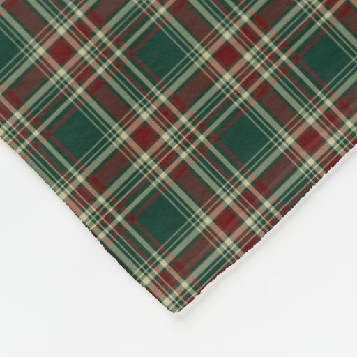 Forest Green Christmas Plaid Fleece Blanket Zazzle