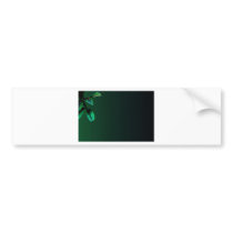Forest green flower bumper sticker