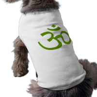 Forest Green Om or Aum ॐ.png Pet T-shirt