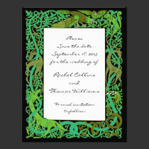 Forest Greens Celtic Save the Date Announcement invitations