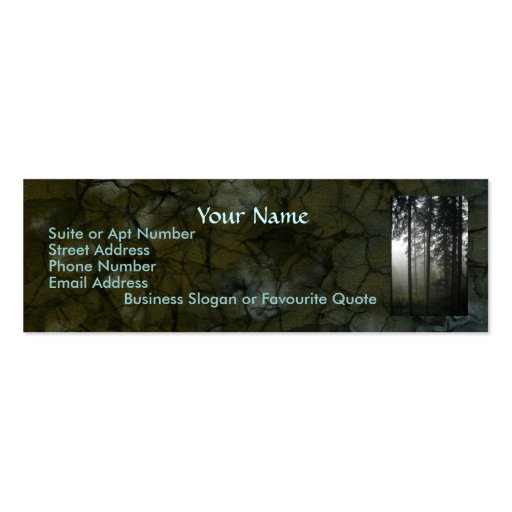 "FOREST MIST" Nature Profile & Business Cards (front side)