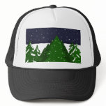 Forest of Trees on a Winter Night Hat