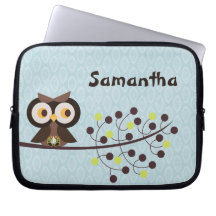 Forest Owl Woodland Hoot Night Protective Case Laptop Sleeve