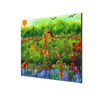 Forest Painting Wrapped Canvas Canvas Prints