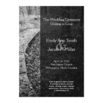 Forest Path Wedding Program Personalized Invitations