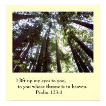 Forest Photo with Psalm 123:1 posters by claudette50 Forest Photo with Psalm 123:1 posters