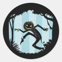 Forest Punkin Man Round Stickers