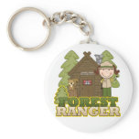 Forest Ranger - Brunette Girl keychains