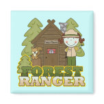 Forest Ranger - Brunette Girl magnets