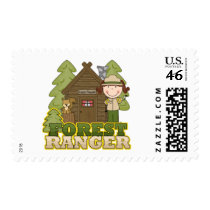 Forest Ranger - Brunette Girl Stamp