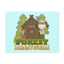 Forest Ranger - Brunette Girl Post Cards