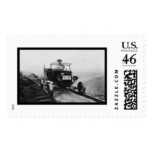 Forest Service Worker in His Patrol Vehicle 1920 Postage Stamp