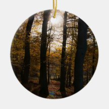 Forest sun christmas tree ornaments