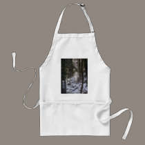 Forest Sun Rays in the Snow #24 aprons
