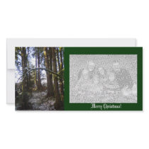Forest Sun Rays in the Snow #32 Photo Card Template