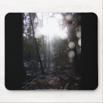 Forest Sun Rays in the Snow #64 mousepads