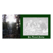 Forest Sun Rays in the Snow #64 Customized Photo Card