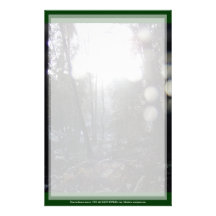 Forest Sun Rays in the Snow #64 Customized Stationery