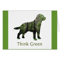 Forest Think Greeen Note Card cards