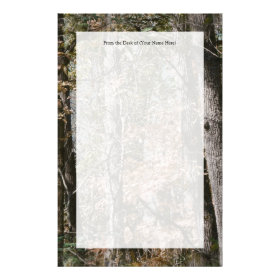 Forest Tree Camo Camouflage Nature Hunting/Fishing Customized Stationery