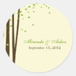 Forest Trees Favor Sticker or Envelope Seal- Green