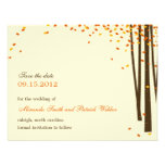 Forest Trees Save The Date Announcement - Orange -