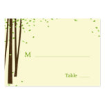 Forest Trees Wedding Flat Place Cards business cards