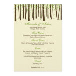 Forest Trees Wedding Menu Card - Green - Invitations