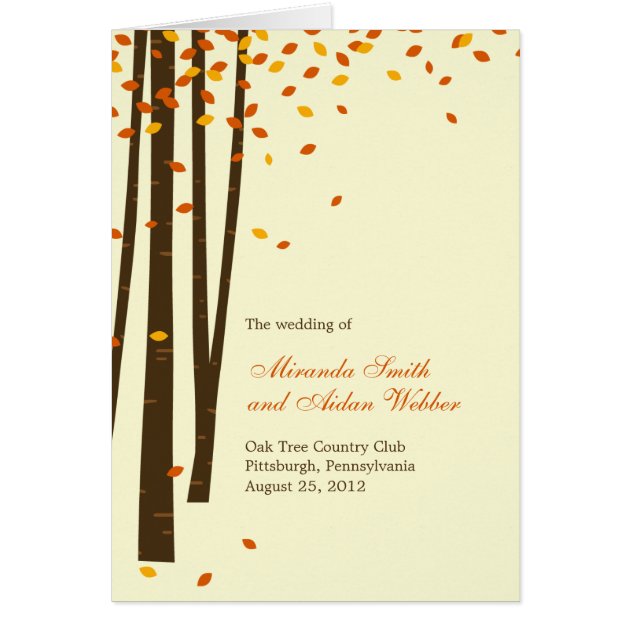 What Is A Wedding Program Card