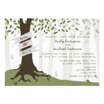Forest / Woodland Wedding Invitation