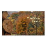 Forestry autumn business card business cards