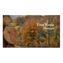 Forestry autumn business card