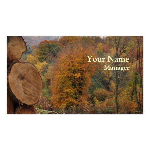 Forestry autumn business card (front side)