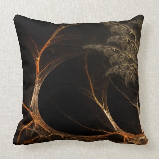 Forest's Edge - Modern Abstract Fractal Art Pillow