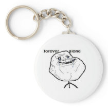 Forever Alone Face Keychain