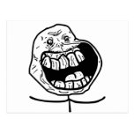 forever alone face post card