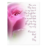 Forever and A Day Rose Poem Postcard