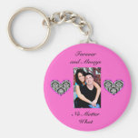 Forever and Always love picture keychain